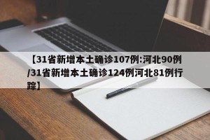 【31省新增本土确诊107例:河北90例/31省新增本土确诊124例河北81例行踪】